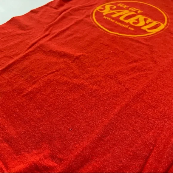 Deadstock red and gold vintage graphic tee “sausd” - Picture 4 of 4